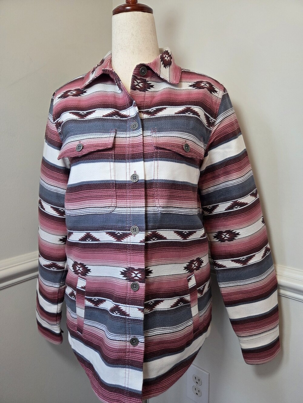 Ariat Serape Shacket S Western Southwestern Cowgirl Quilted Shirt Jacket